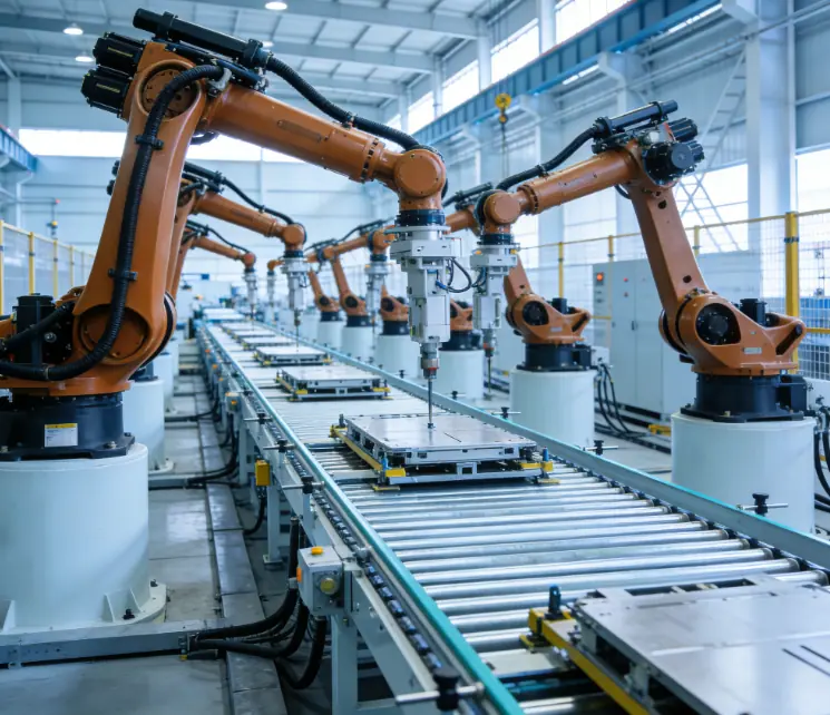 Robotic arms are applied in automated production lines